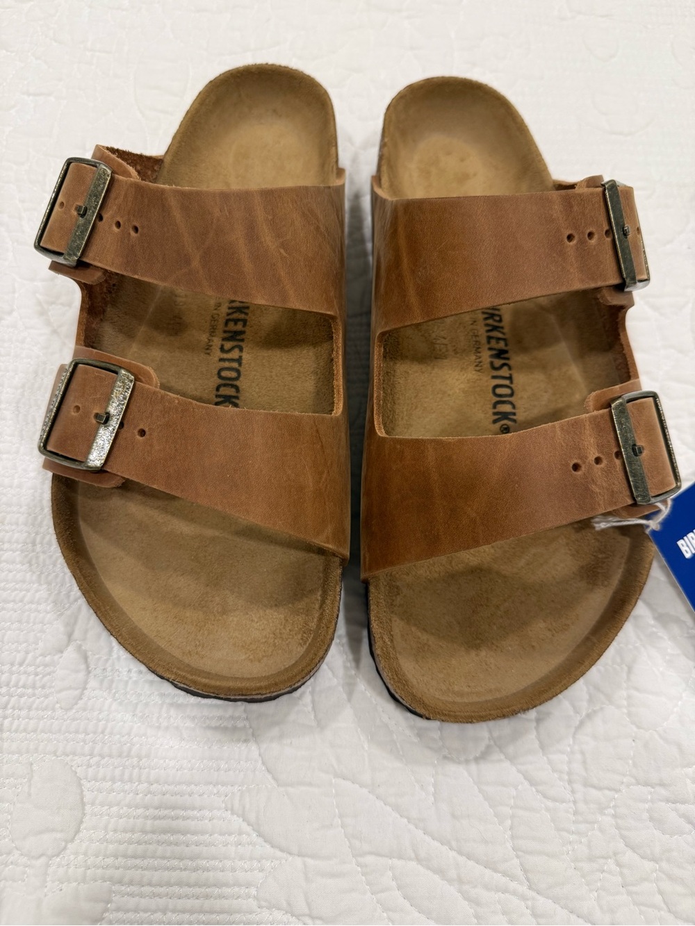 Birkenstock Men's Brown Leather Two-Strap Sandals - Picture 13 of 15